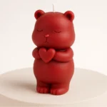 Bear with Heart Candle