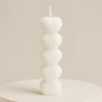 Stacked Hearts Pillar Candle - Image 3